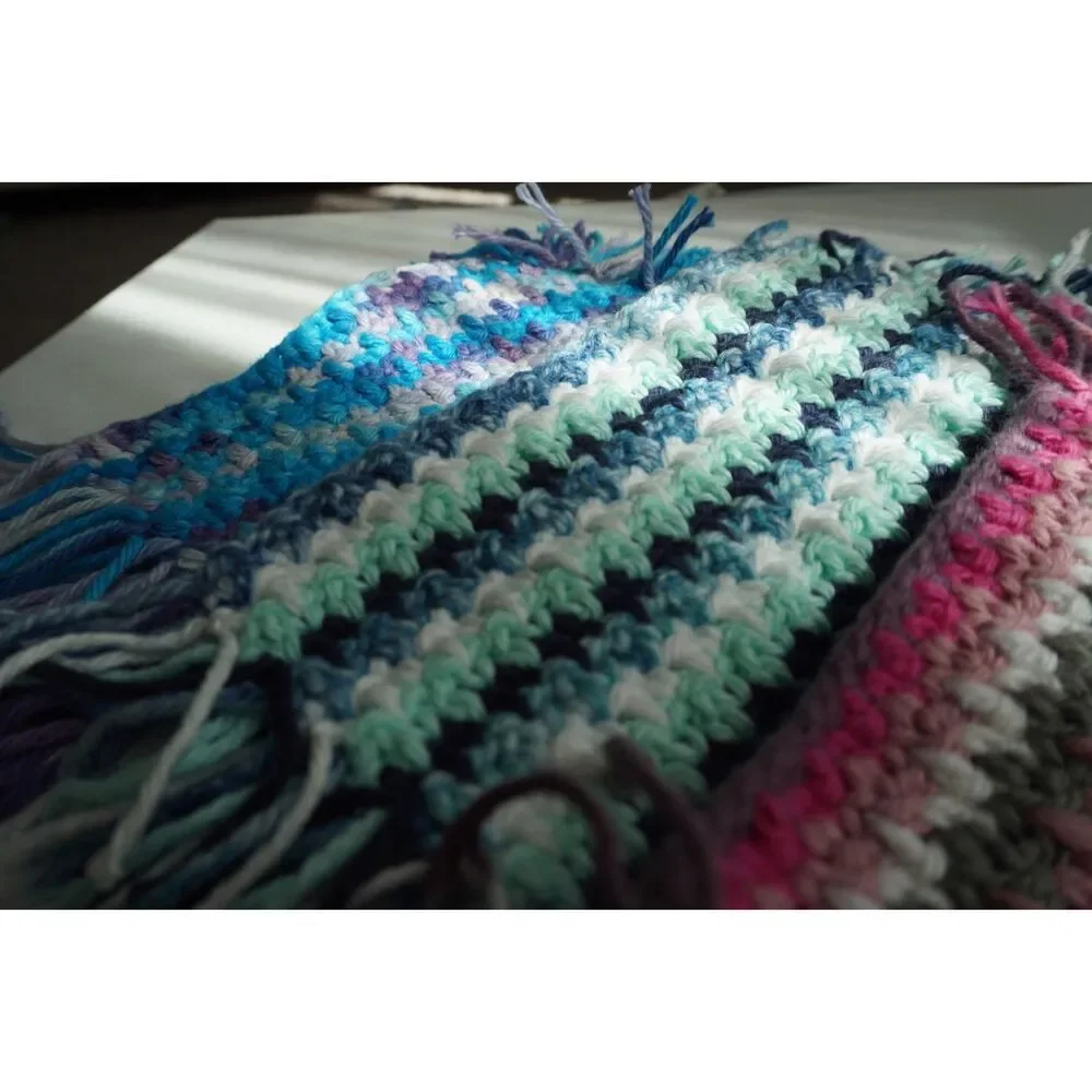 Handmade Crochet Boho Mug Rugs / Oversized Coasters set of 4